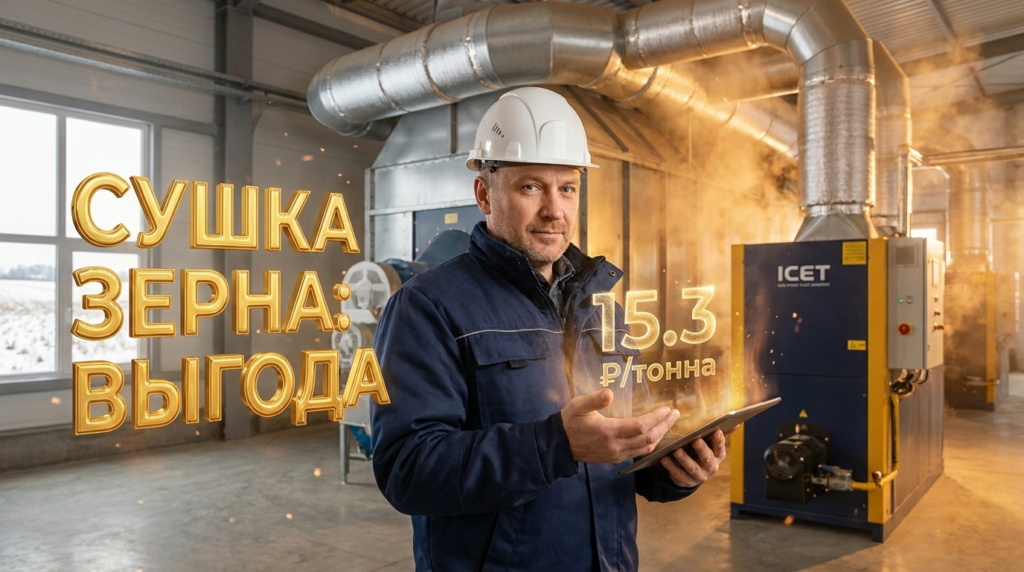 Сушка зерна теплогенератором: расход газа и производительность