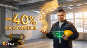 Изображение демонстрирует схему управления энергоэффективностью на современном промышленном предприятии, акцентируя внимание на снижении затрат по ГОСТ Р 56778.